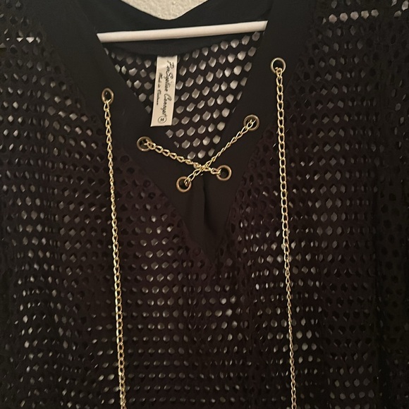 Net cover, swimwear size medium with gold lace straps for enclosure - Picture 3 of 5